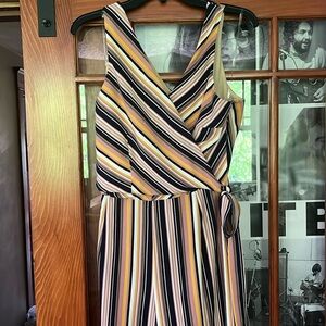 WRAP TIE STRIPED JUMPSUIT!!!!